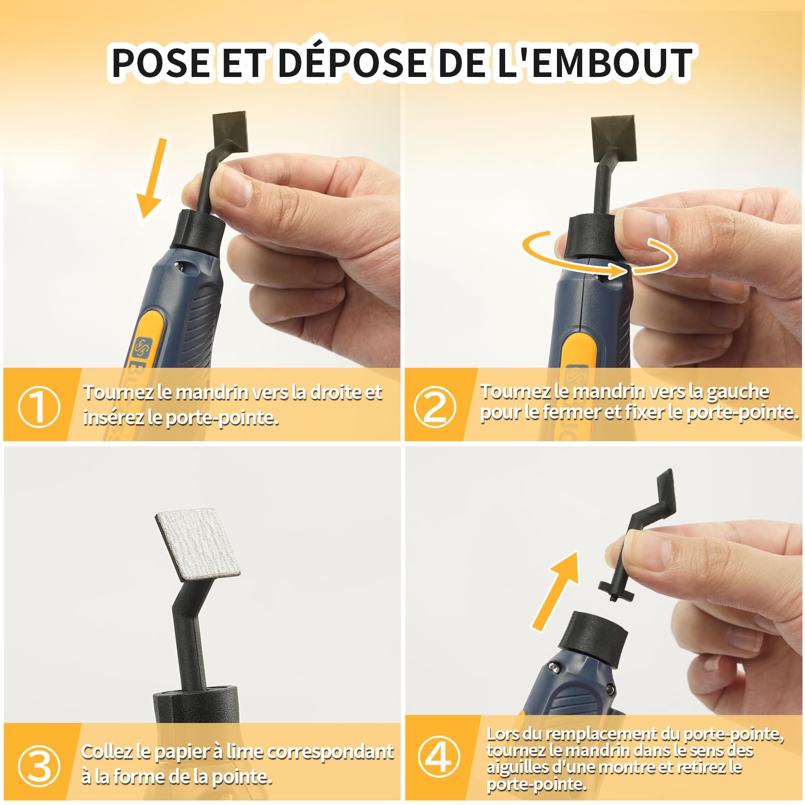 Bucasso Cordless Pen Sander PLH-2000 ponceuse 5 vitesses