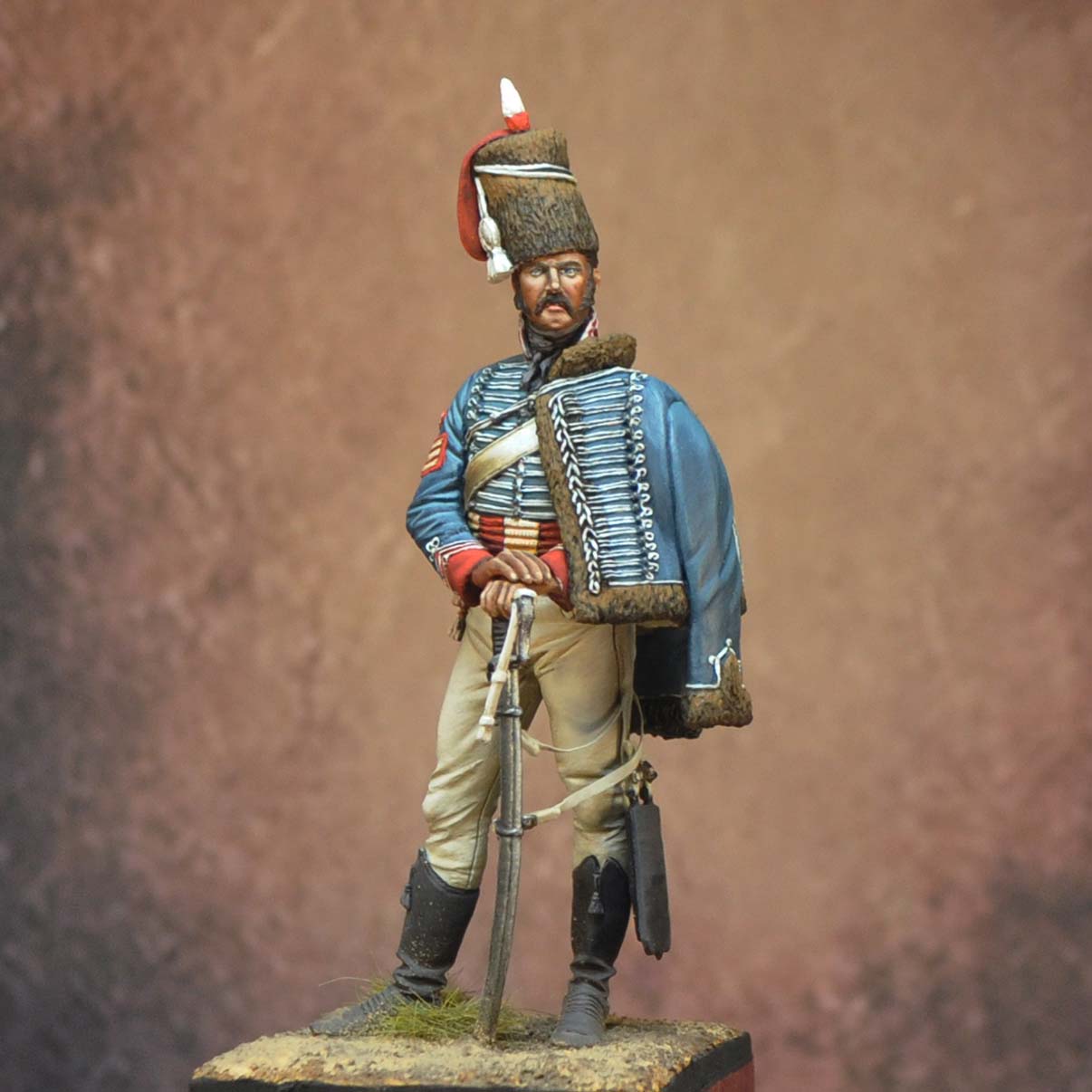 ART GIRONA 70mm Sergeant Major 15th Hussars figurine 1808