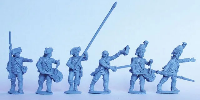 Perry AW153 French Infantry figurines 28mm commandement 1779