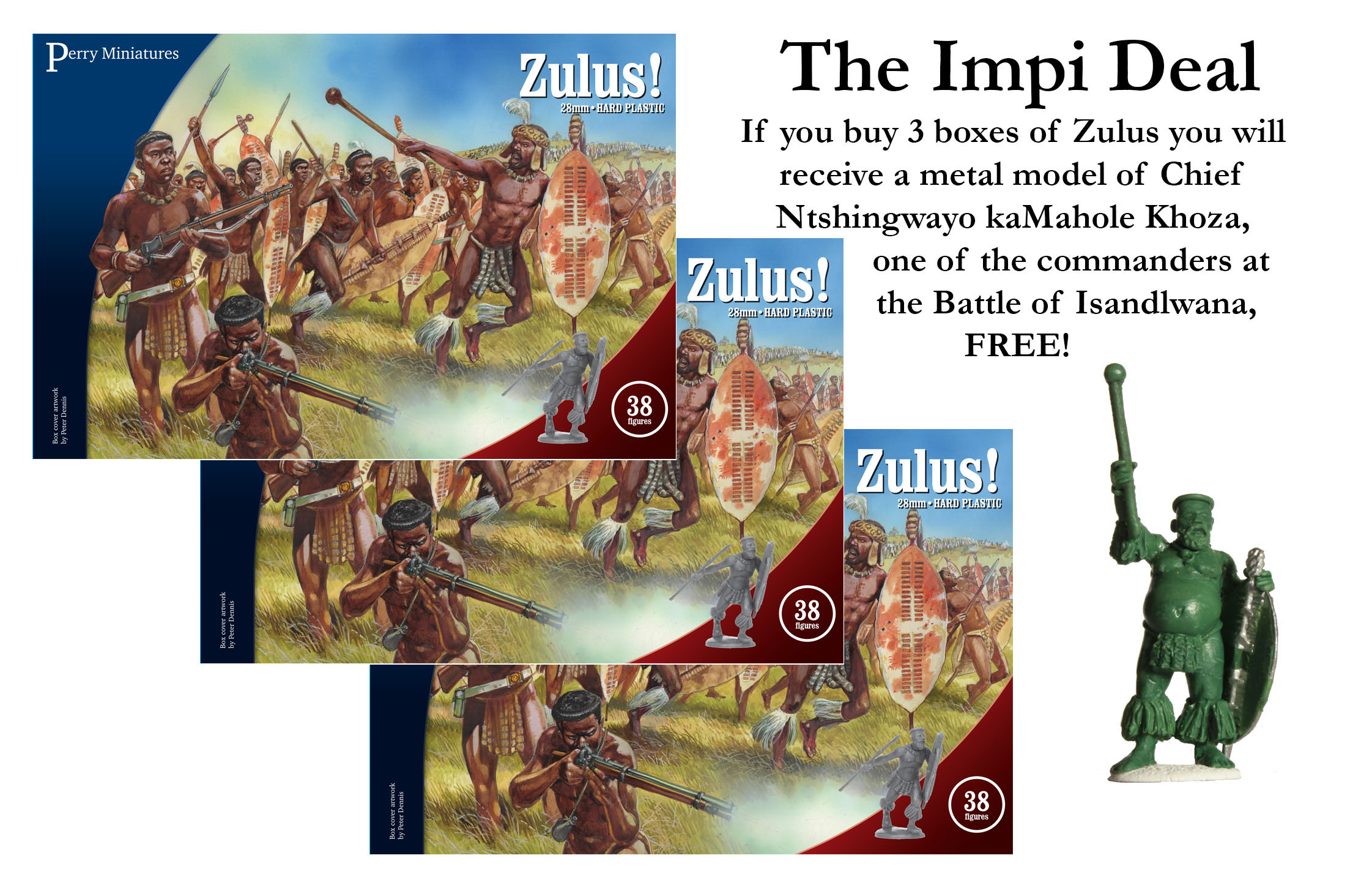 Perry Miniatures VLW 42 coffret figurines zoulous Impi Deal