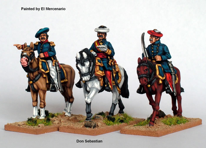Perry Miniatures Carlist War CAT2 figurines Don Sebastian monté 28mm