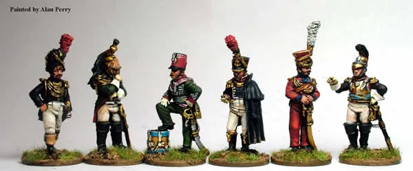 Perry Napoleonic FN53 figurines officiers supérieurs à pied