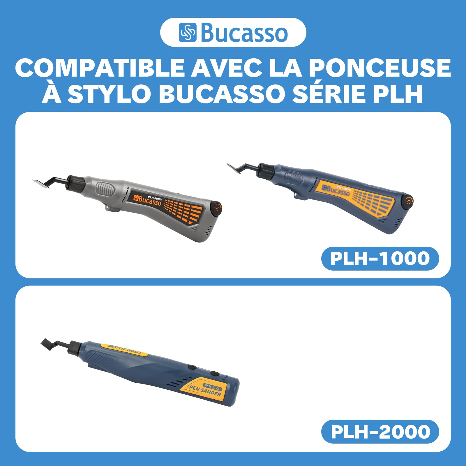 Bucasso Tools PLH papier abrasif 50 pièces atelier 180-1000