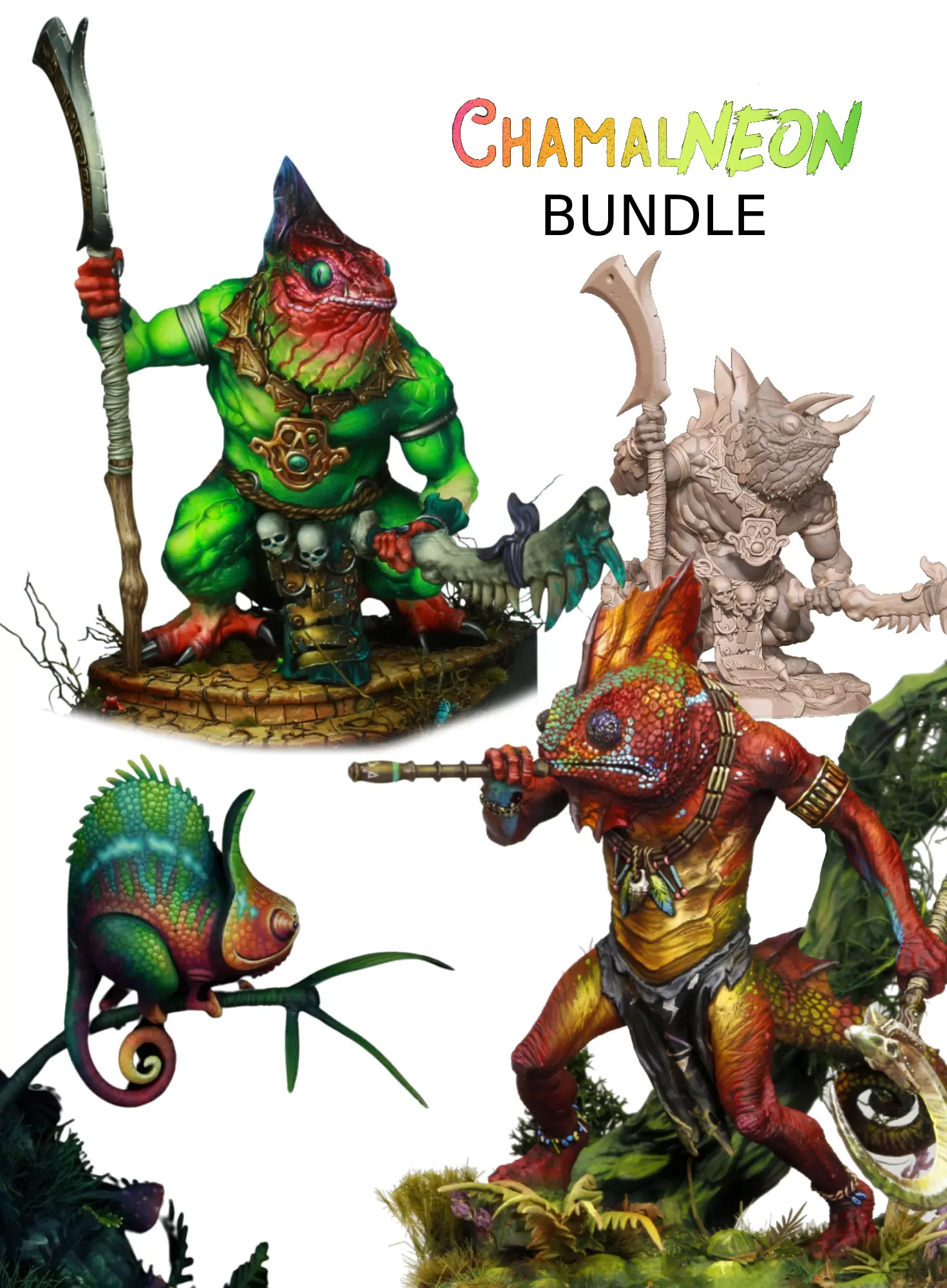 Aradia Classic Fantasy ChamalNEON Bundle figurines résine néon