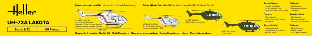 Heller Historical Collection UH-72A Lakota Maquette Hélico 1/72