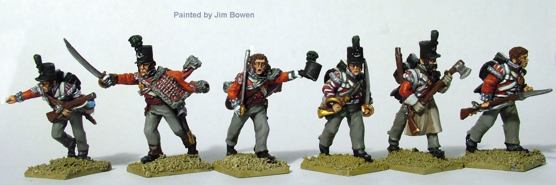 Perry Miniatures Napoleonic BH31 command 43rd Light Infantry figurines 28mm