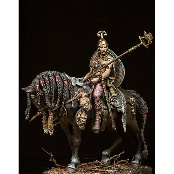Art Girona Miniatures Celte Monté Figurine cavalier 54 mm