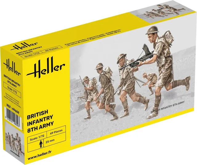 Heller Infanterie 8e Armée 1/72 figurines britanniques
