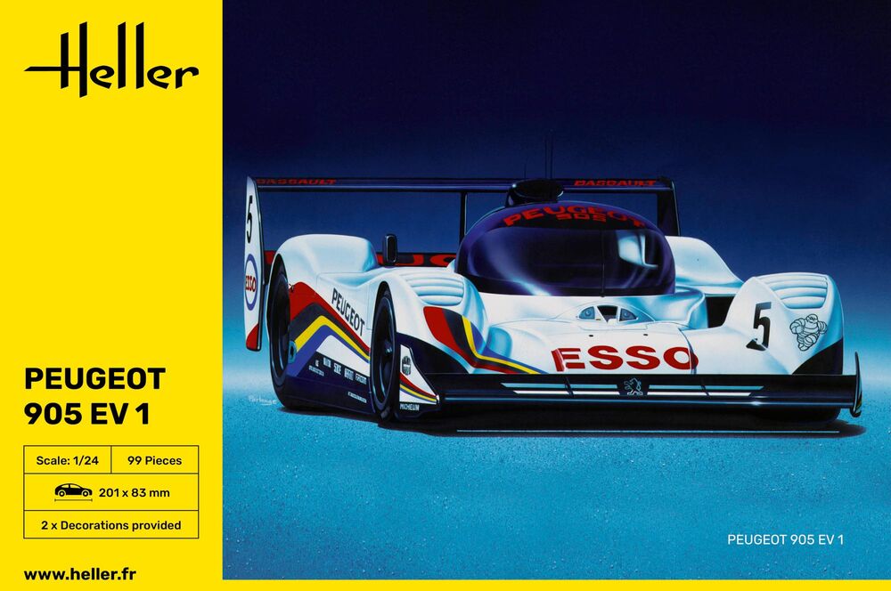 Heller Historical Collection Peugeot 905 EV1 maquette voiture 1/24