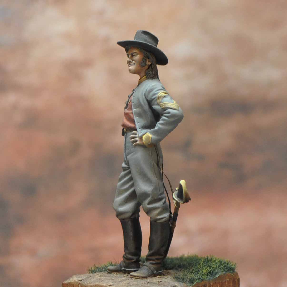 Art Girona International Serie Sergeant Major Confederate Cavalry figurine 1862