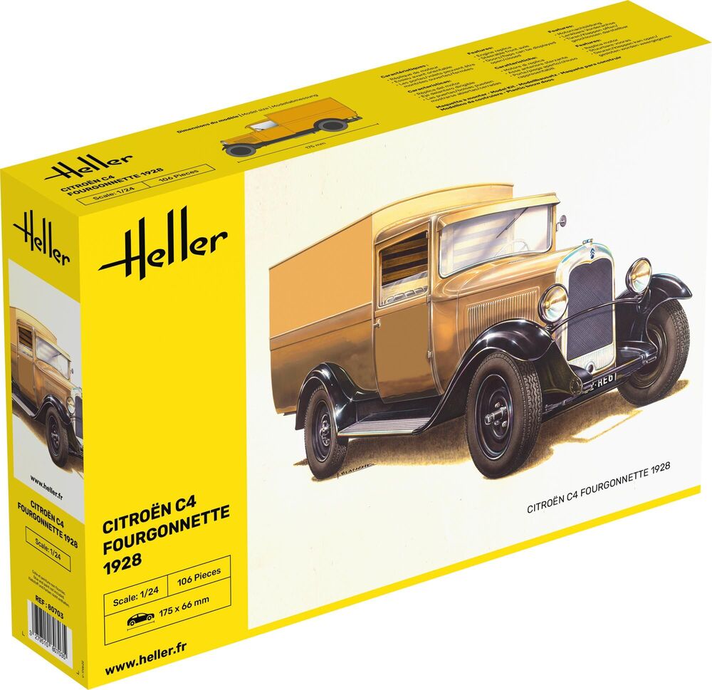 Heller Citroen C4 Fourgonnette 1928 maquette voiture 1/24