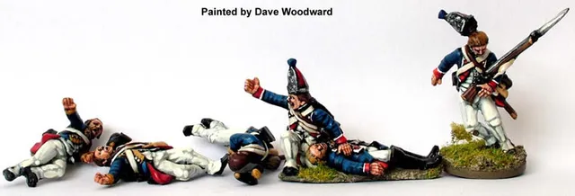 Perry Miniatures AW84 figurine hessois blessés guerre d'Indépendance