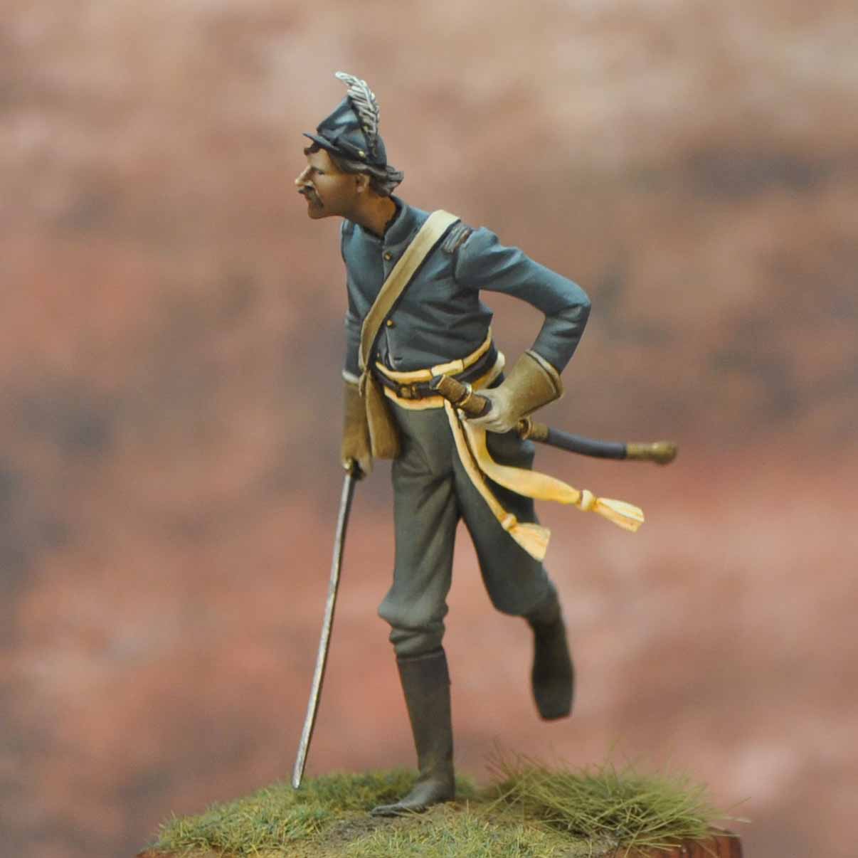 ART GIRONA International Confederate Officer figurine 1865