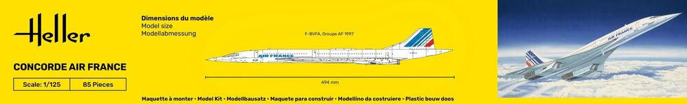 Heller Starter Kit Concorde AF 1/125 maquette avion complet