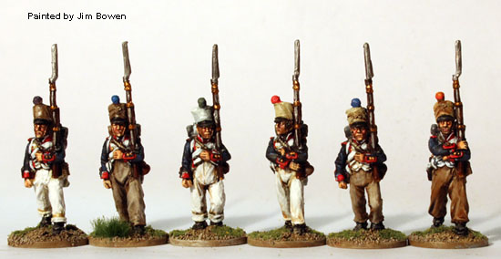 Perry Miniatures Napoleonic FN158 fusiliers marche attaque métal