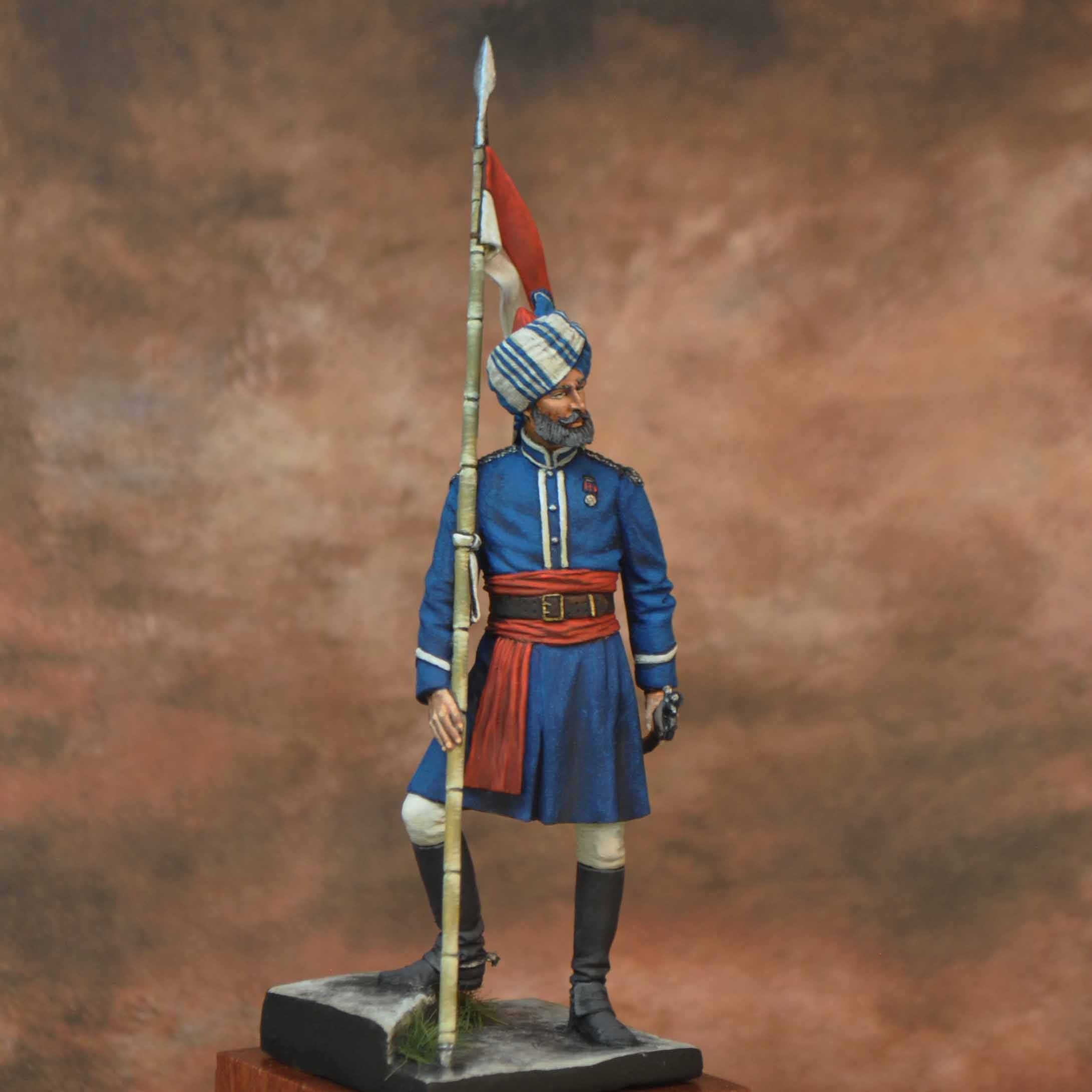 Art Girona 70mm 32nd Lancers Sowar 1913 figurine à peindre