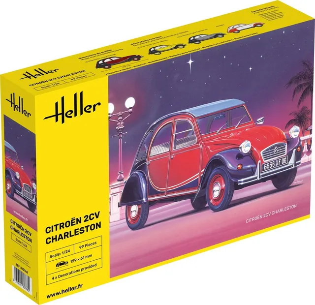 Heller Citroën 2CV Charleston maquette voiture 1/24 bicolore