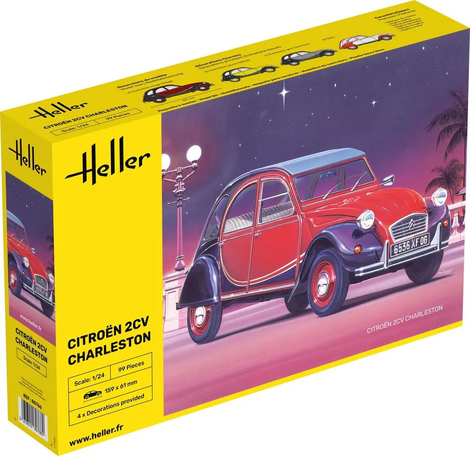 Heller Citroën 2CV Charleston maquette voiture 1/24 bicolore