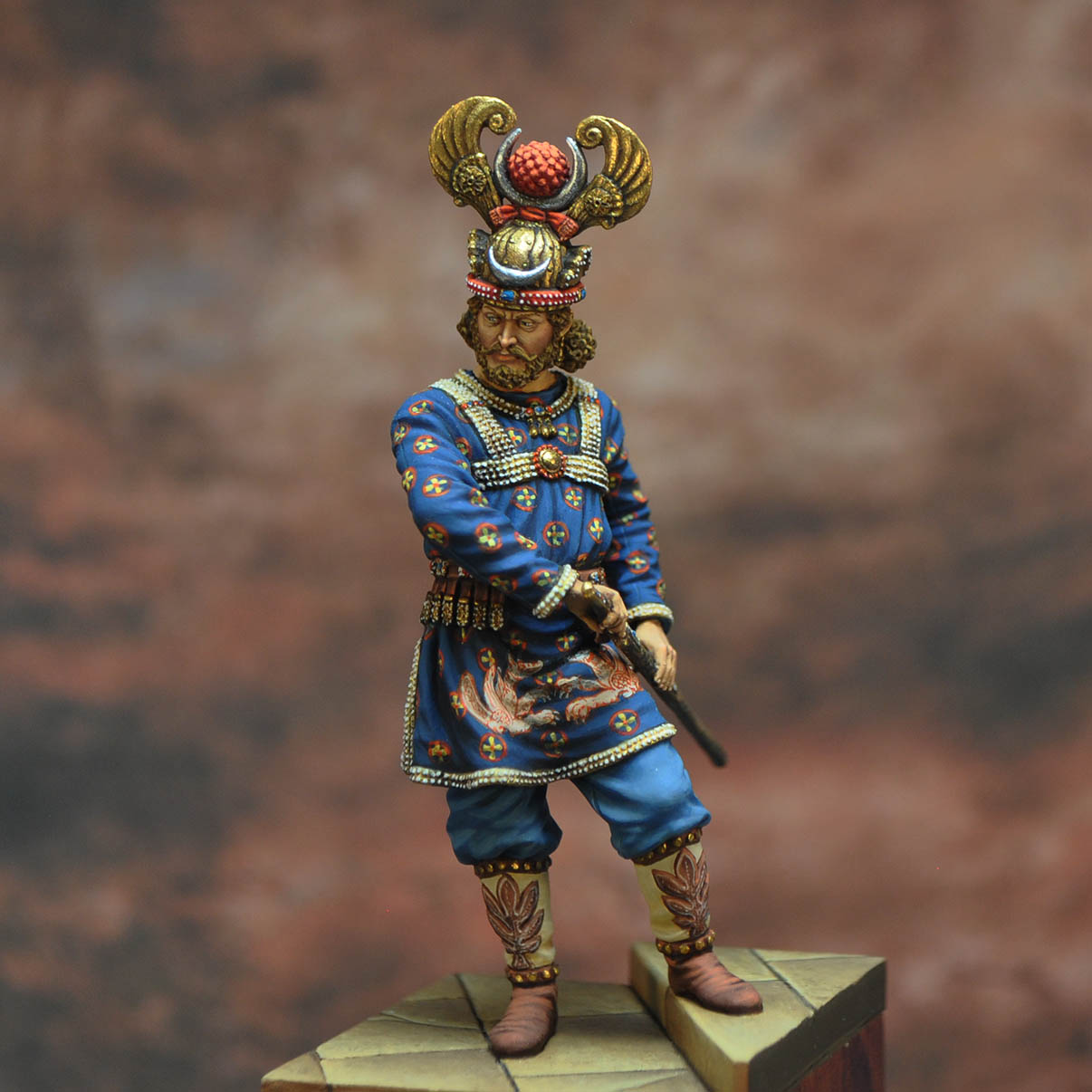 Art Girona Historical Khosrow II figurine roi sassanide 54mm