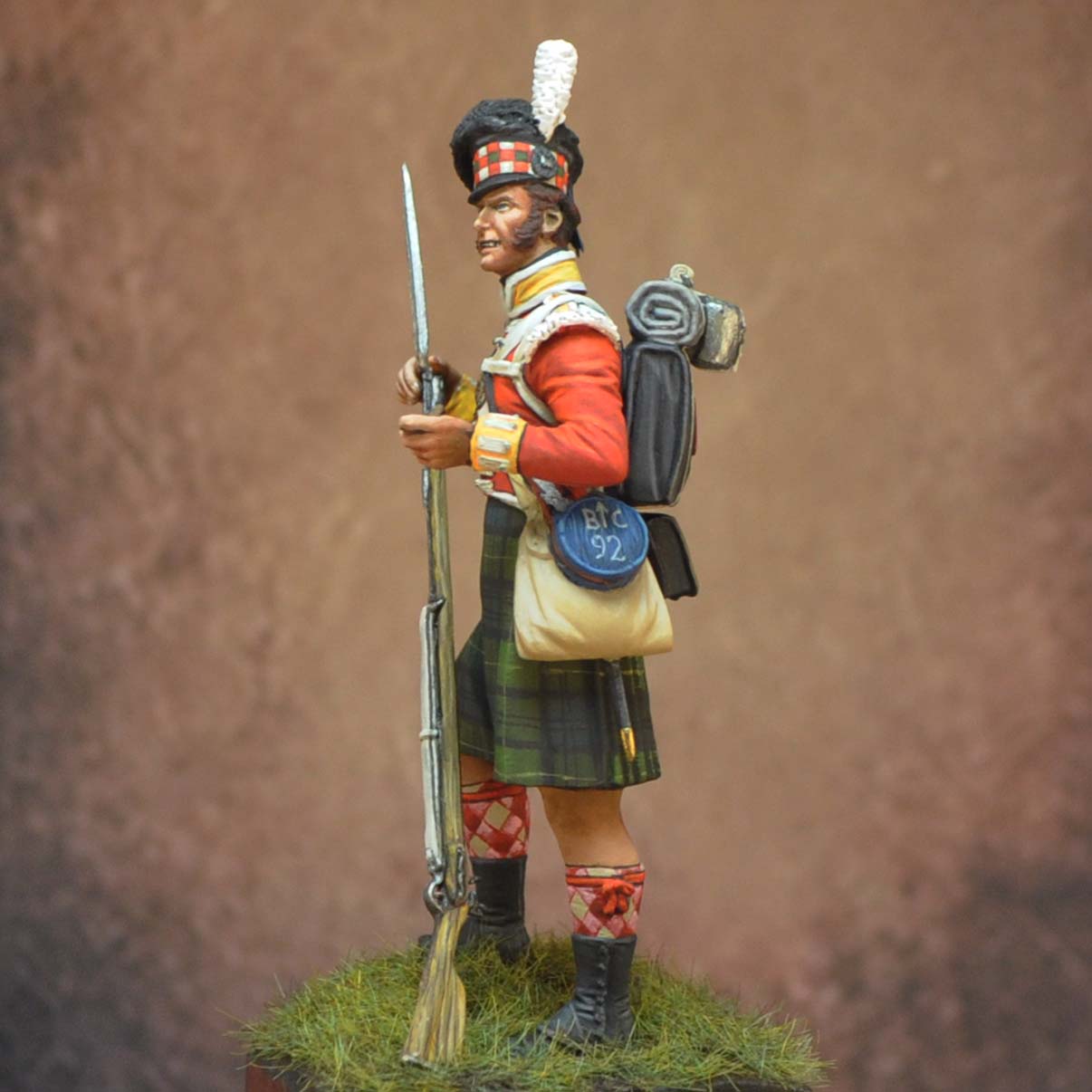 Art Girona 70mm 92nd Highland Grenadier 1815 figurine