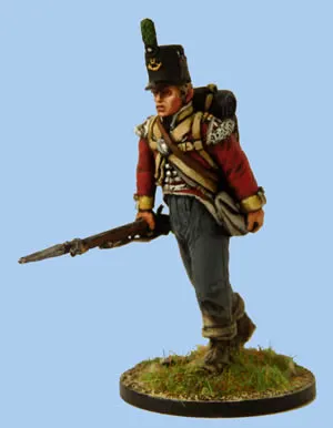 Perry Miniatures PE5 Light Infantry figurine 40mm avancée
