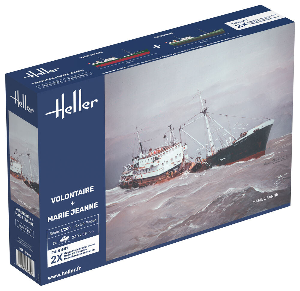 Heller Twinset Volontaire + Marie Jeanne 1/200 maquette bateau