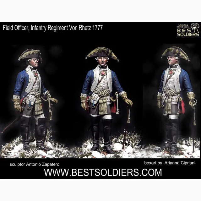 ART GIRONA Miniatures Field Officer Von Rhetz 1777 figurine