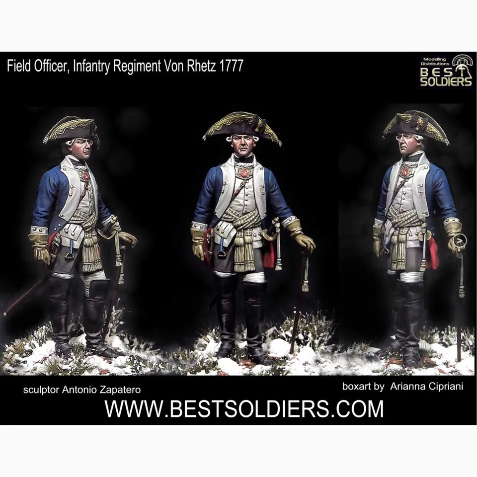 ART GIRONA Miniatures Field Officer Von Rhetz 1777 figurine