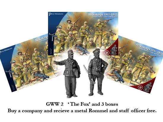 Perry Miniatures GWW2 figurines Afrikakorps Rommel 28mm