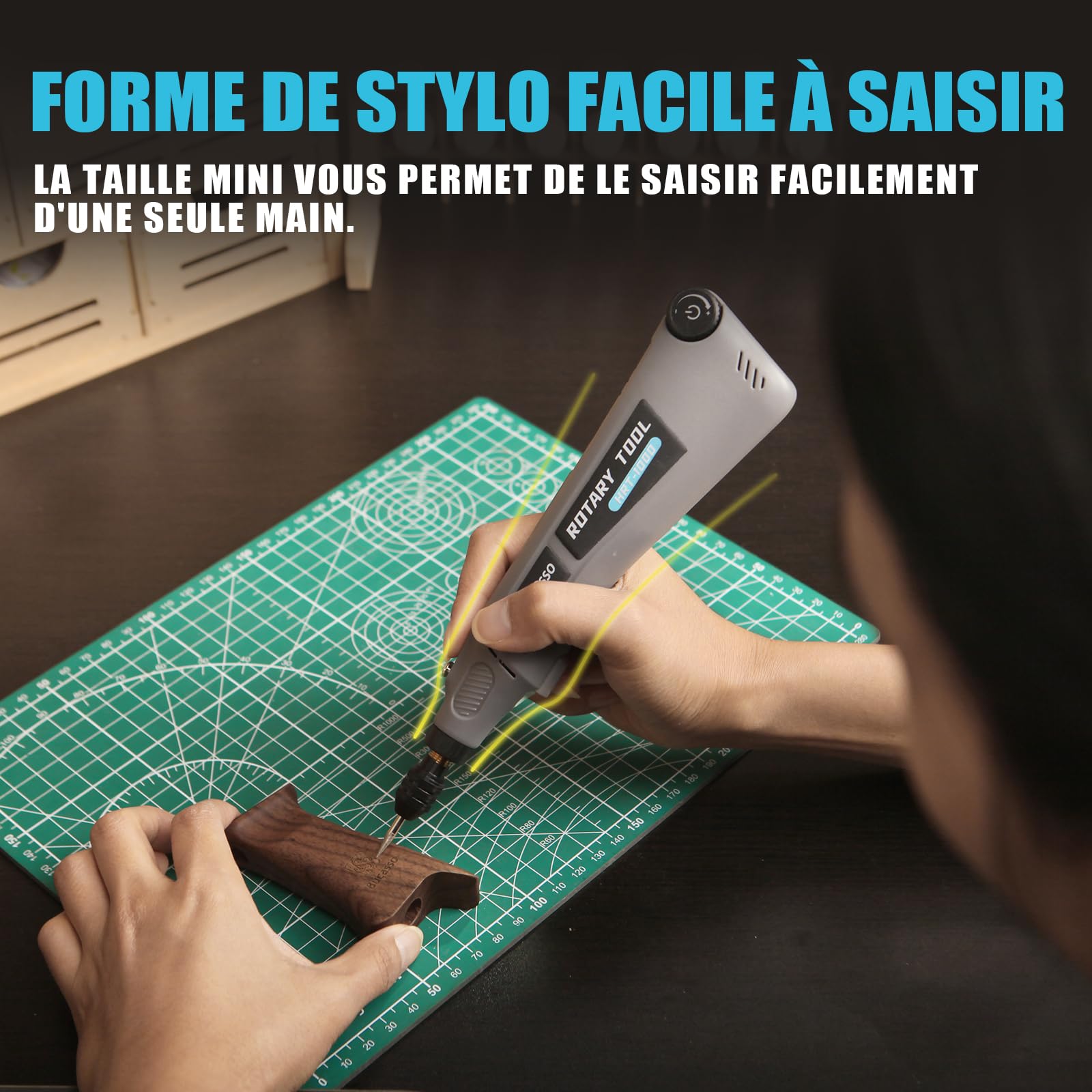 Bucasso Cordless Pen Sander HRT-1000 outil rotatif LED 29 pcs
