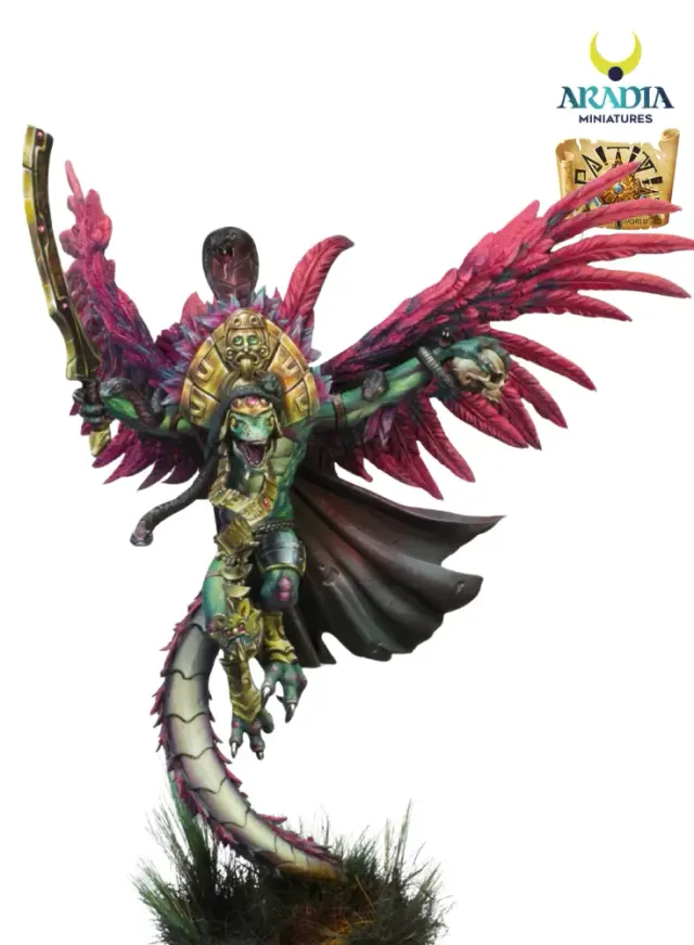 Aradia Paititi Quetzalcoatl figurine résine serpent