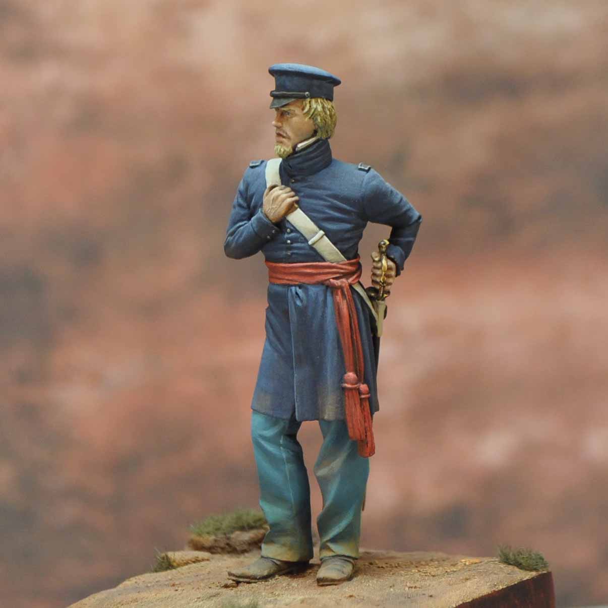 Art Girona International Serie American Officier Mexico 1847 figurine 54mm