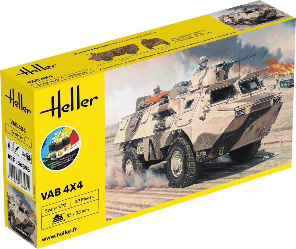 Heller Starter Kit VAB 4x4 maquette militaire 1/72 complet