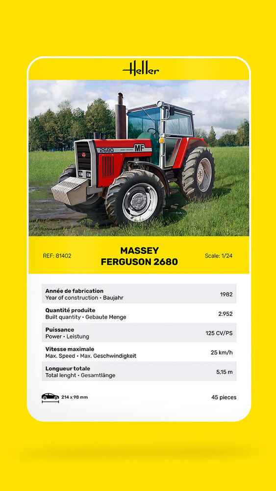 Heller Massey Ferguson 2680 maquette tracteur 1/24