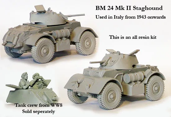 Perry Miniatures World War 2 BM 24 maquette blindé Staghound Mk II 28mm