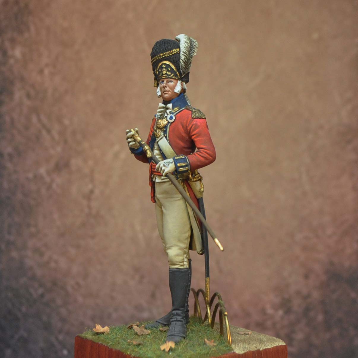 Art Girona 70mm Officier 7th Foot figurine Royal Fusiliers 1789