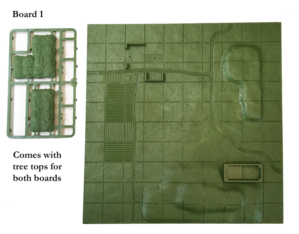 Perry Miniatures B 56 plateau TravelBattle Board 1 avec cimes d'arbres