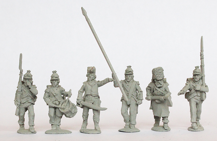 Perry Napoleonic FE 3 commandement bataillon léger figurines