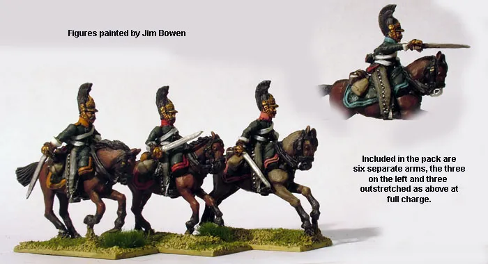 Perry Napoleonic RN 28 dragons à l'attaque figurines métal 28mm
