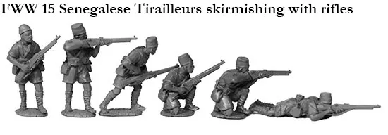 Perry Miniatures FWW15 tirailleurs sénégalais figurines fusils