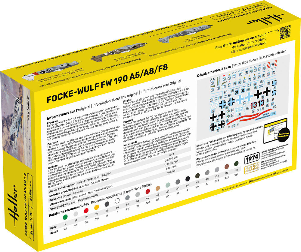 Heller Starter Kit FW 190 A5/A8/F8 maquette 1/72