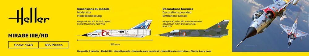 Heller Starter Kit Mirage IIIE/RD 1/48 maquette avion complet