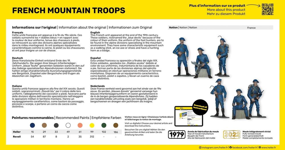 Heller Historical French Mountain Troops figurines 1/35