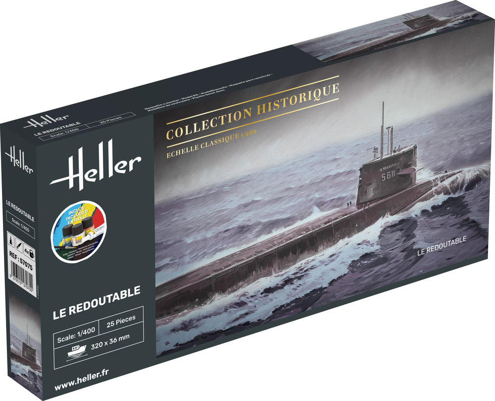 Heller Starter Kit U-Boot Redoutable Maquette Sous-marin 1/400