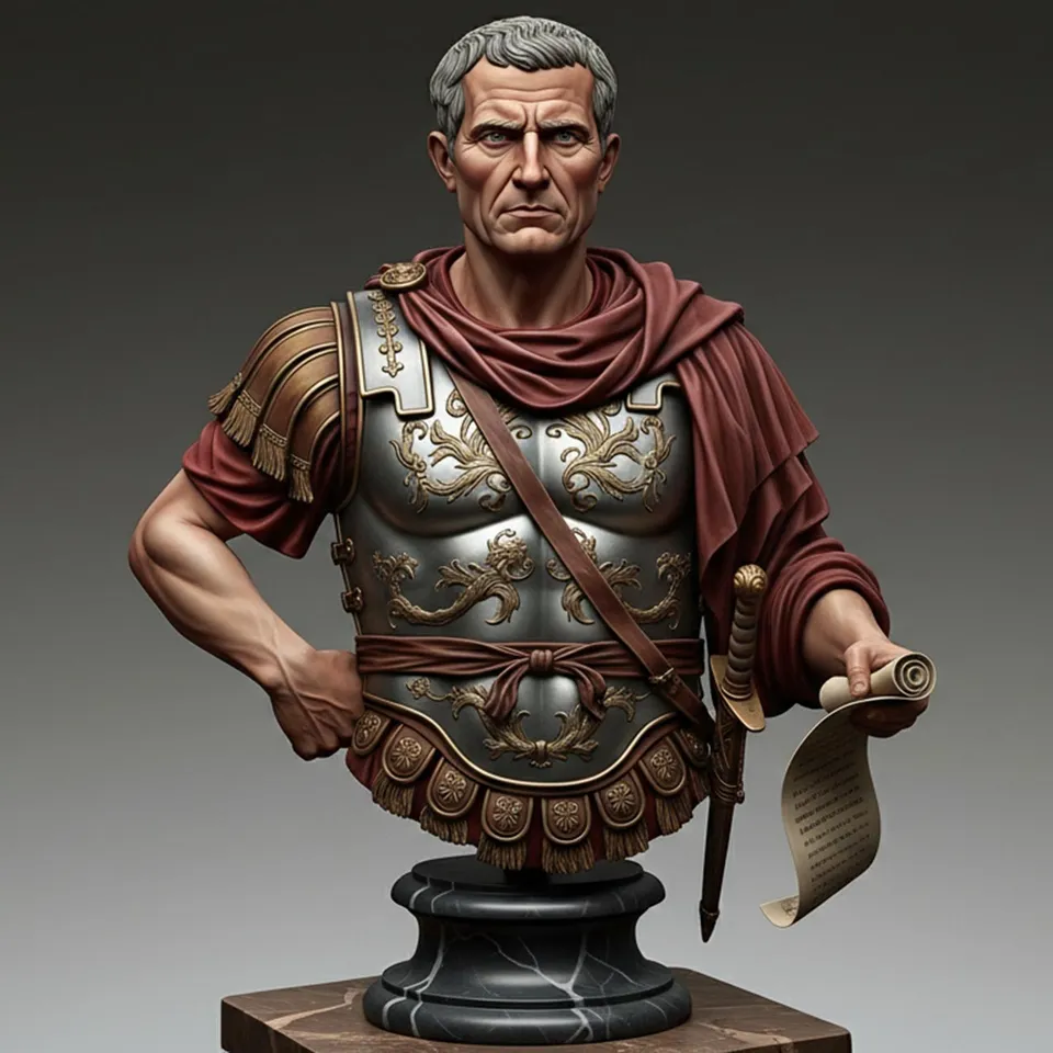 Art Girona Busts Gaius Julius Caesar buste à peindre