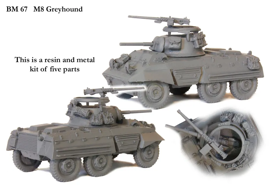 Perry Miniatures World War 2 BM 67 M8 Greyhound maquette blindé