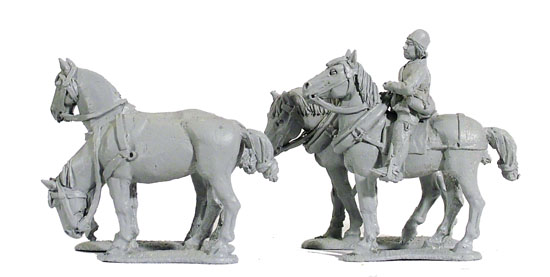 Perry Miniatures WR29 Attelage chevaux figurines 4+1