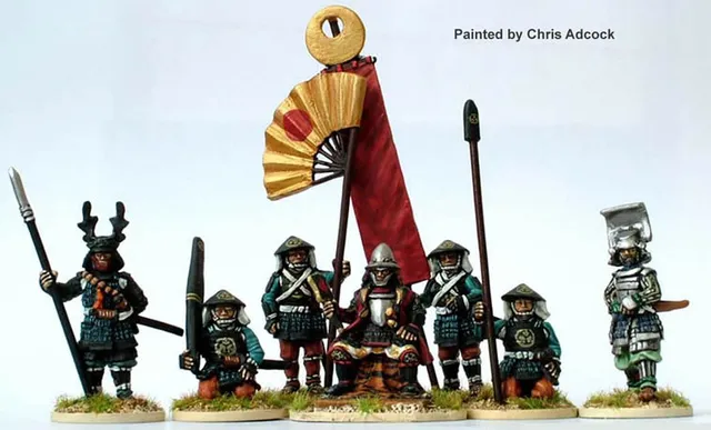 Perry Miniatures SAM49 figurines Tokugawa Ieyasu assis suite