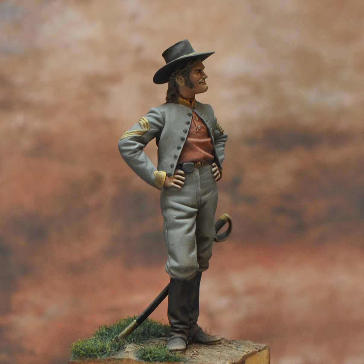 Art Girona International Serie Sergeant Major Confederate Cavalry figurine 1862