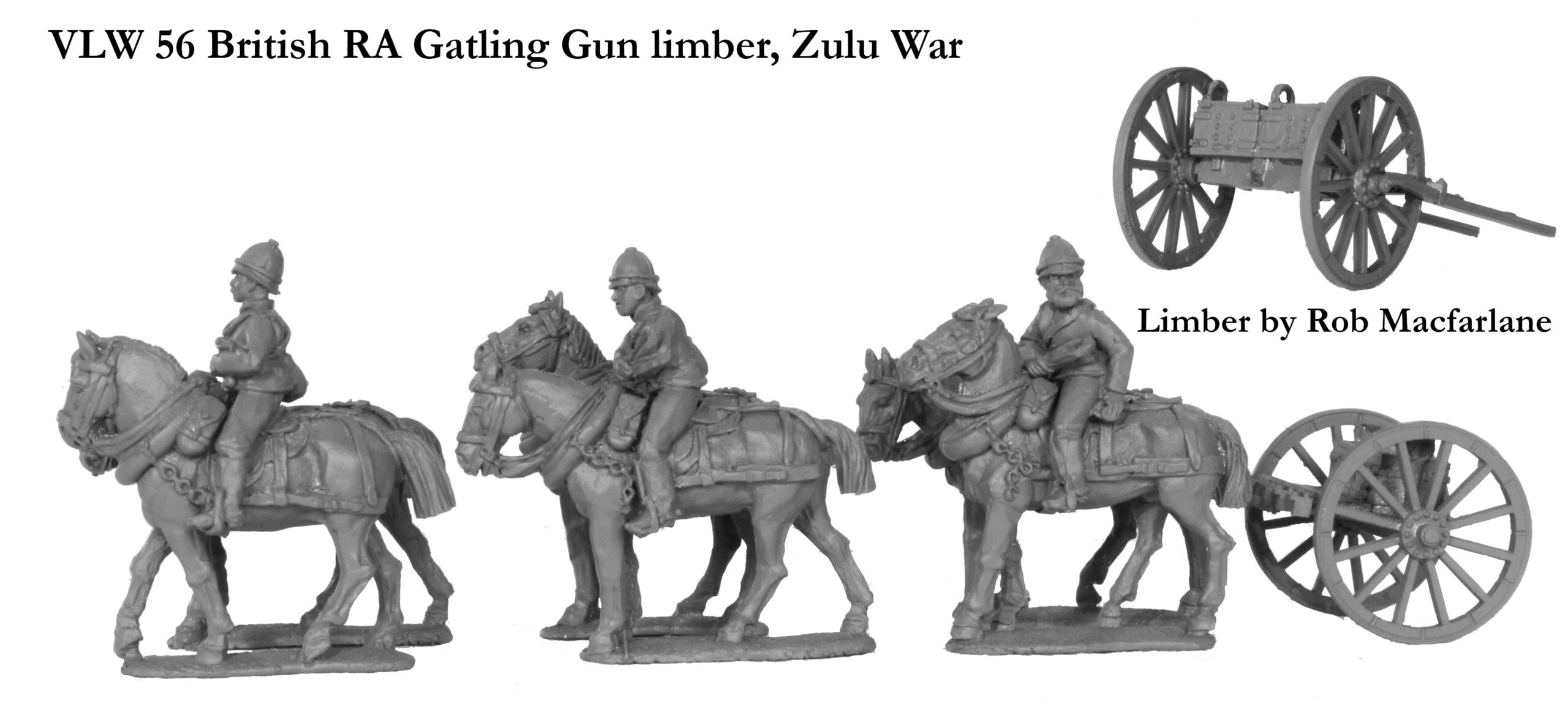 Perry Miniatures VLW56 Limber Gatling maquette 28mm Zulu